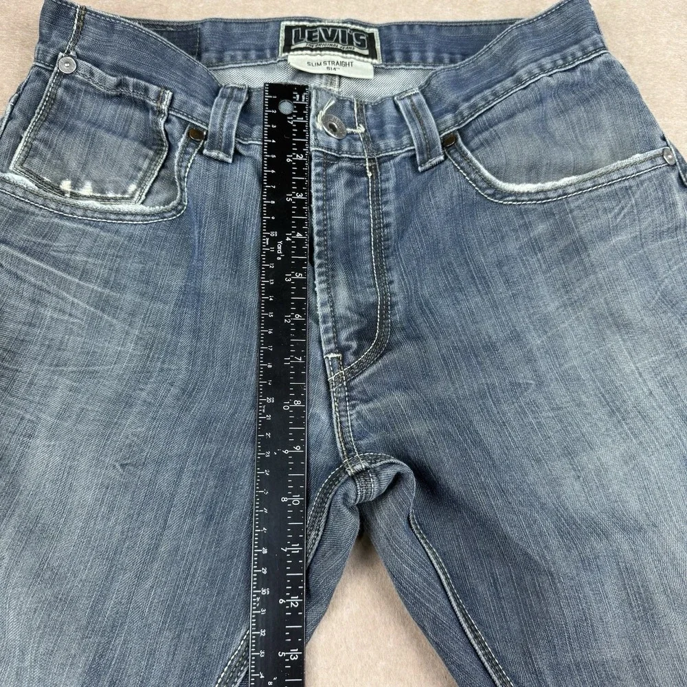 Vintage Levi's 514 Jeans Men's Size 33 Blue Slim Straight Mid Rise‎ Medium Wash